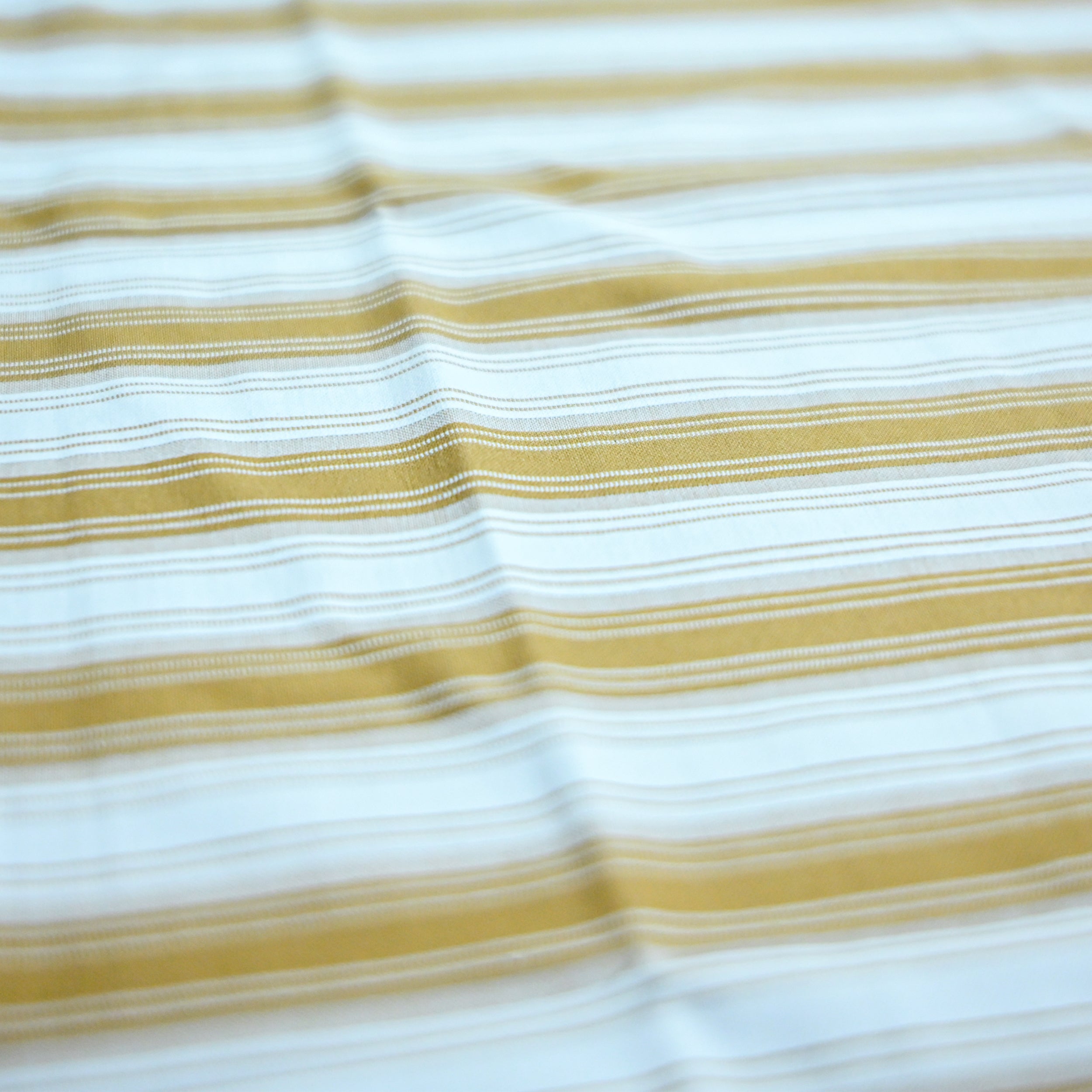 White & Mustard Yellow Striped Oversized T-Shirt | Relaxed Fit Tee