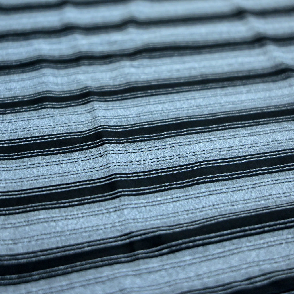Grey & Black Wide Striped Oversized T-Shirt | Relaxed Fit Tee