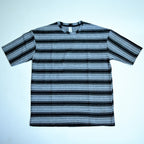 Grey & Black Wide Striped Oversized T-Shirt