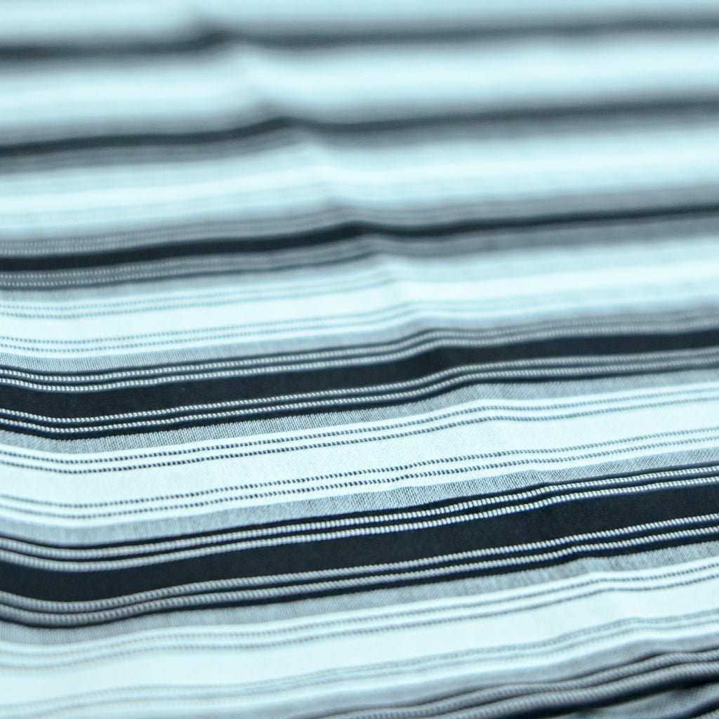 Off Shoulder Baggy T-Shirt | Multi Stripe - White & Black | Premium Oversized Cotton Tee