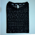 Summer Mesh Knit T-Shirt - Black | Crochet Knit Oversized Tee