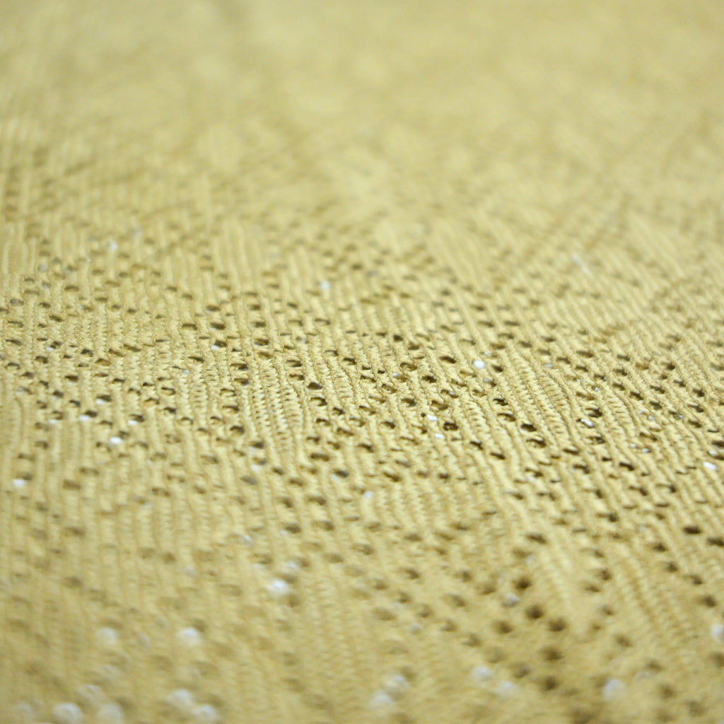 Summer Mesh Knit T-Shirt -  Mustard Gold | Premium Crochet Knit Oversized Tee