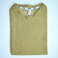 Summer Mesh Knit T-Shirt -  Mustard Gold | Premium Crochet Knit Oversized Tee