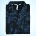 Washed Black Textured Polo Shirt | Premium Casual Polo