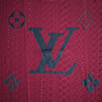 Embroidered Eyelet Drop Shoulder T-Shirt - Deep Maroon