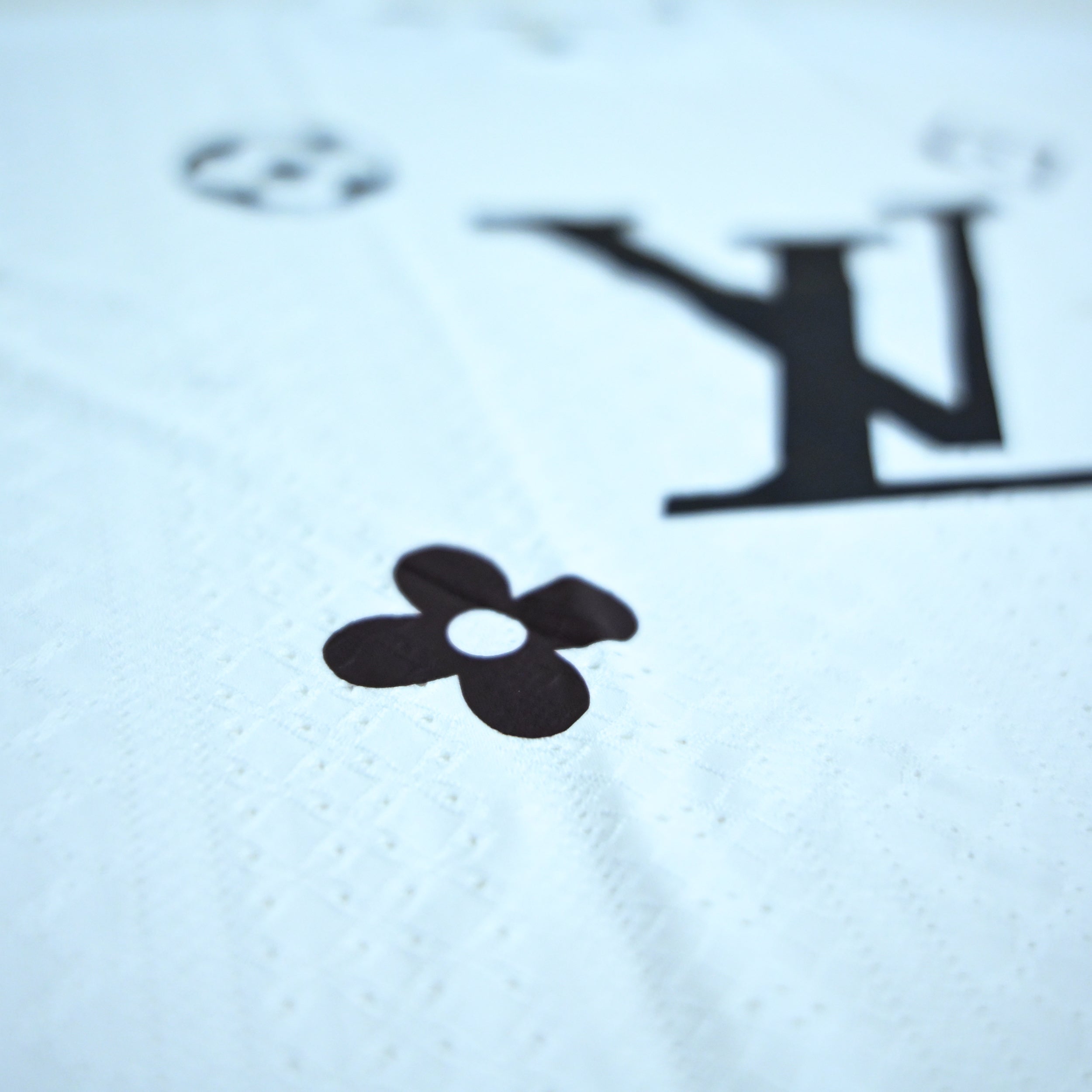 Premium Embroidered Eyelet Drop Shoulder T-Shirt - White