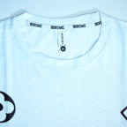Embroidered Eyelet Drop Shoulder T-Shirt - White