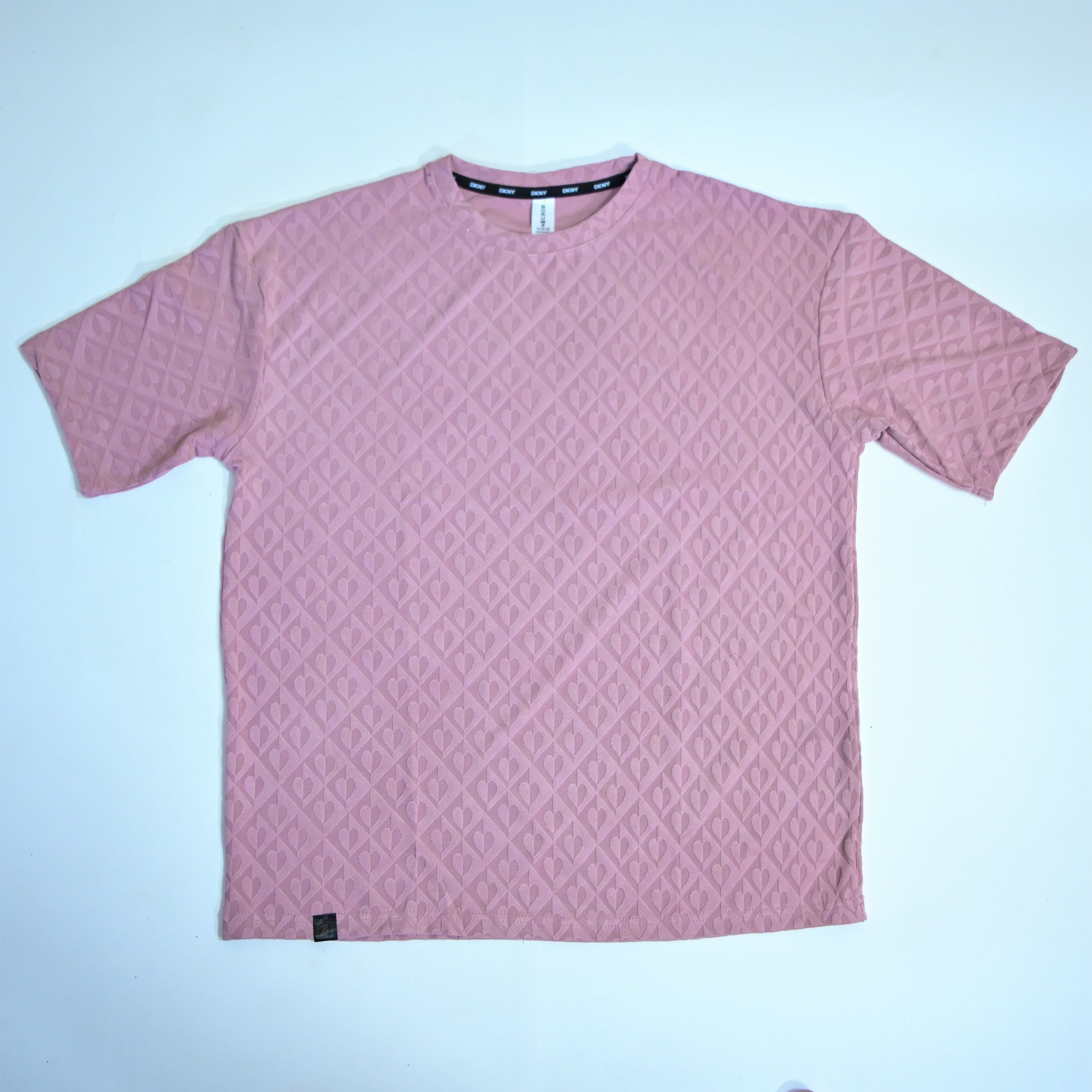 Jumper Baggy T-Shirt | Heart Embossed Textured Knit | Premium Oversized Tee