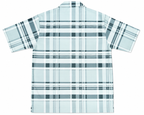 Men’s Green Stretch Check Half-Button Shirt