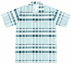 Men’s Green Stretch Check Half-Button Shirt