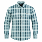 Aqua Teal Heritage Check Full-Sleeve Shirt | Smart Fit