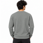 Ash Grey Geometric Textured Crewneck Sweatshirt – Unisex