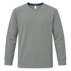 Ash Grey Geometric Textured Crewneck Sweatshirt – Unisex