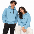 Baby Blue Dinosaur Embossed Textured Pullover Hoodie – Unisex