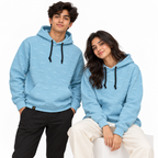 Baby Blue Dinosaur Embossed Textured Pullover Hoodie – Unisex