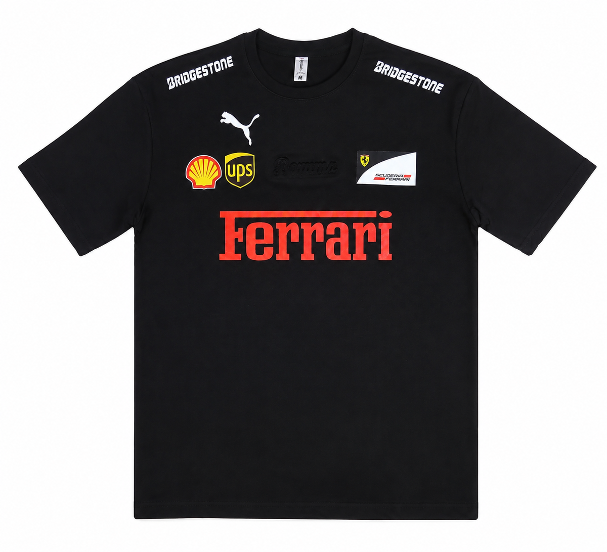 Black Motorsport Graphic Drop-Shoulder T-Shirt