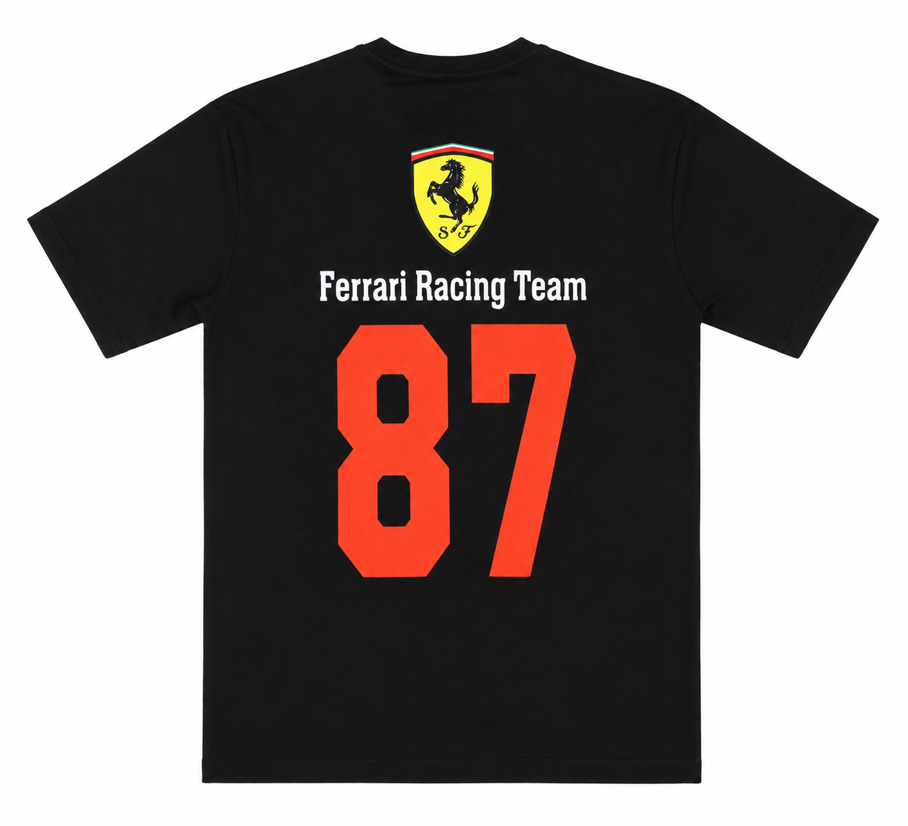 Black Motorsport Graphic Drop-Shoulder T-Shirt