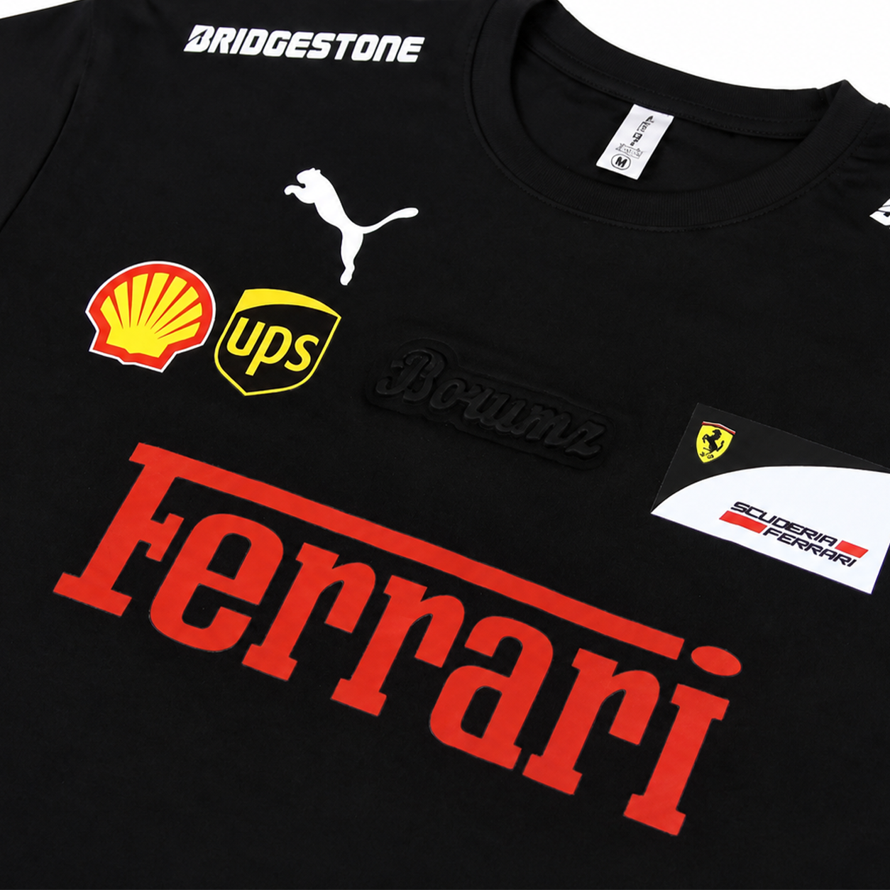 Black Motorsport Graphic Drop-Shoulder T-Shirt