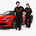 Black Motorsport Graphic Drop-Shoulder T-Shirt