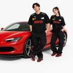 Black Motorsport Graphic Drop-Shoulder T-Shirt