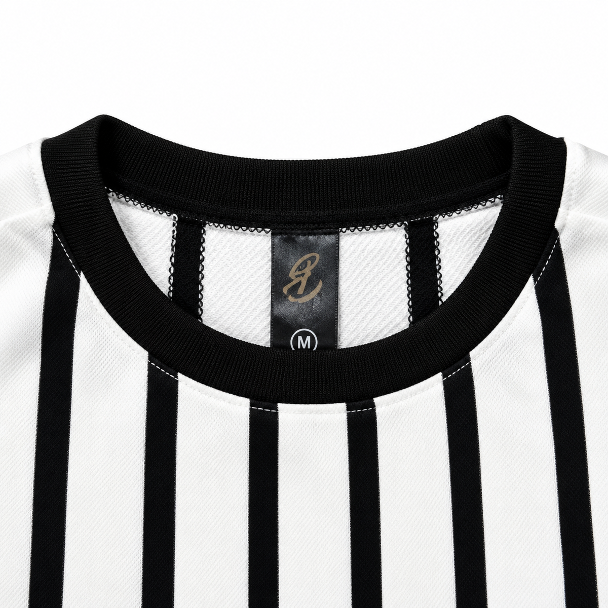 Black & White Striped Crewneck Sweatshirt – Unisex