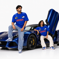 Blue Motorsport Graphic Drop-Shoulder T-Shirt