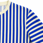 Blue & Cream Stripe Full-Sleeve Tee | Relaxed Fit