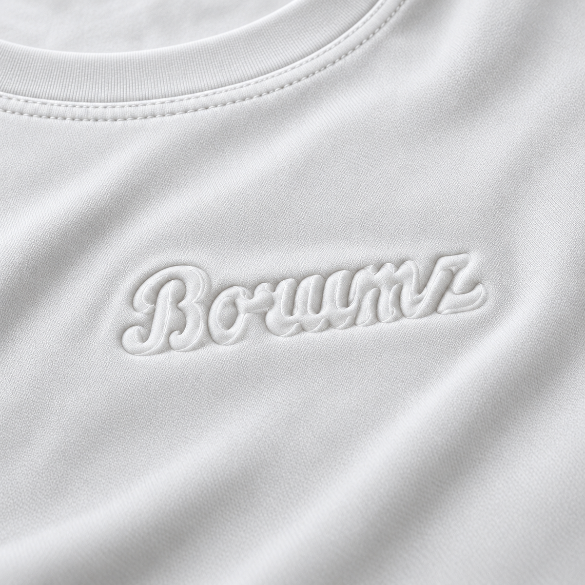 Borumz Essentials 300 GSM Scuba Drop Shoulder T-Shirt- White