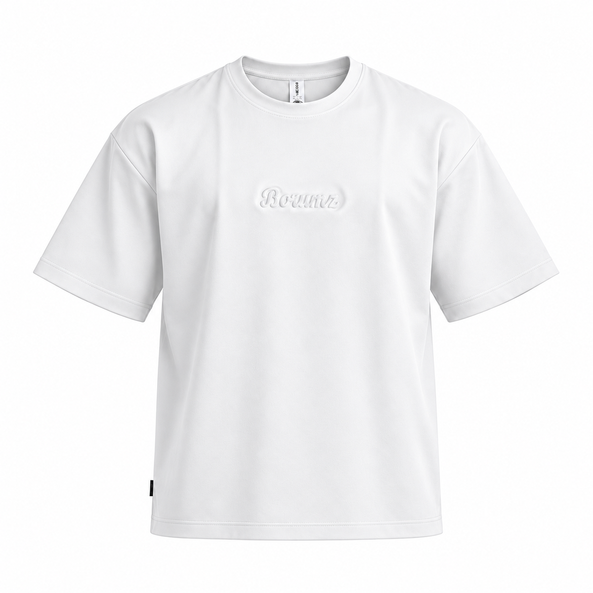 Borumz Essentials 300 GSM Scuba Drop Shoulder T-Shirt- White
