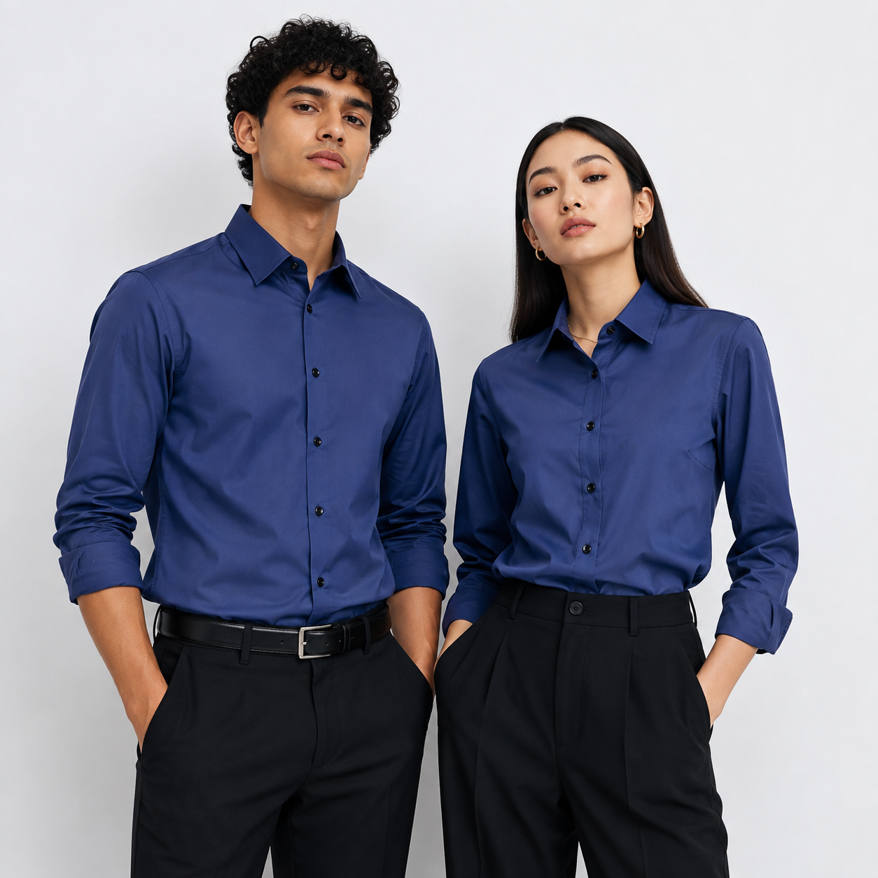 Blue Regular Fit Semi-Formal Shirt