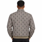 Brown & Black GG Monogram Houndstooth Jacquard Knit Jacket