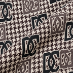 Brown & Black GG Monogram Houndstooth Jacquard Knit Jacket