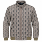 Brown & Black GG Monogram Houndstooth Jacquard Knit Jacket