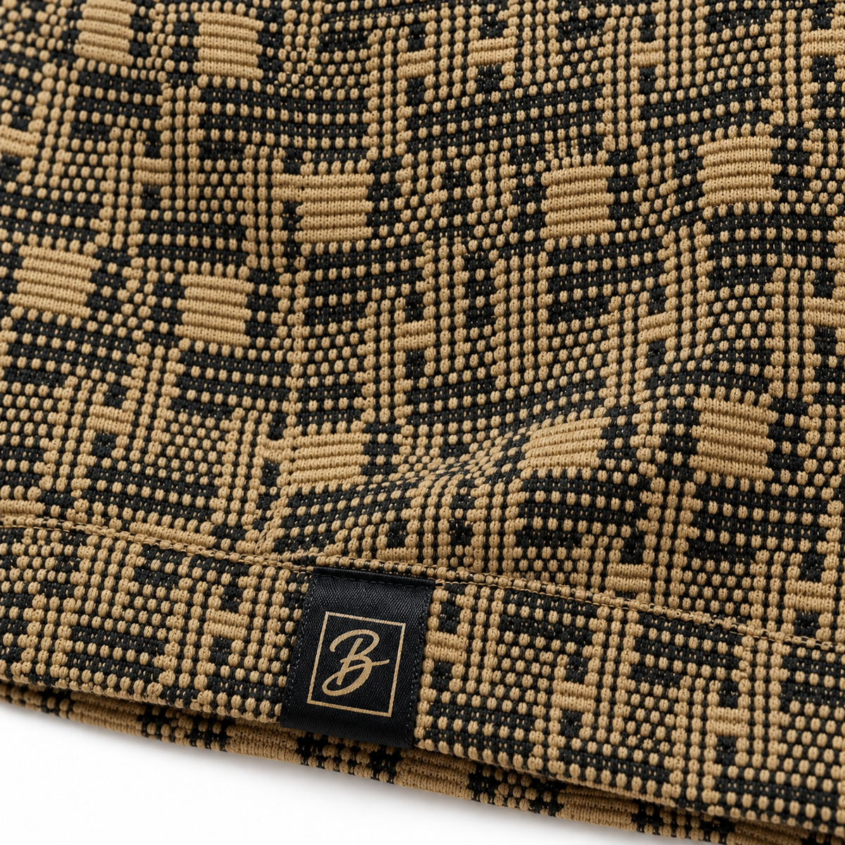 Brown & Black Geometric Half-Zip Polo Sweatshirt – Unisex (Copy)