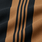 Brown & Black Vertical Striped Polo Shirt – Unisex Long Sleeve