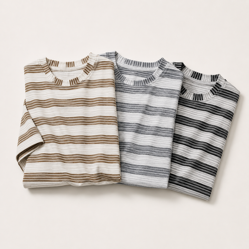 3-Pack Oversized Striped T-Shirts