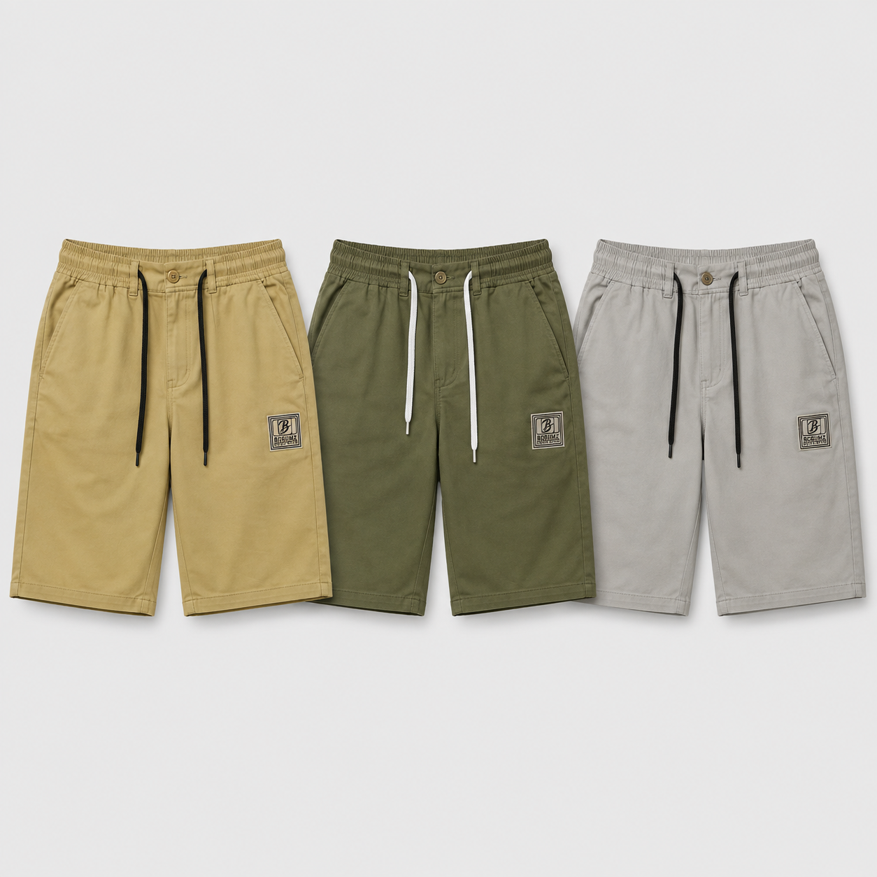 3-Pack Men’s Drawstring Shorts