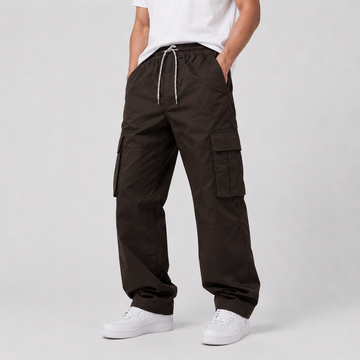 Chocolate Brown Full Baggy Cargo Trousers