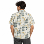 Coastal Canvas Abstract Cuban Shirt Brown | Boxy fit