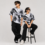 Dollar Print Oversized T-Shirt – Black & White