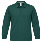 Forest Teal Textured Dry-Fit Polo Shirt – Unisex Long Sleeve