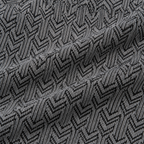 Graphite Grey Geo-Jacquard Full-Sleeve Tee | Relaxed Fit