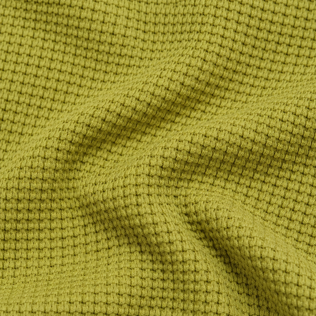 Greening Textured Open-Collar Full-Sleeve Polo Tee | Relaxed Fit