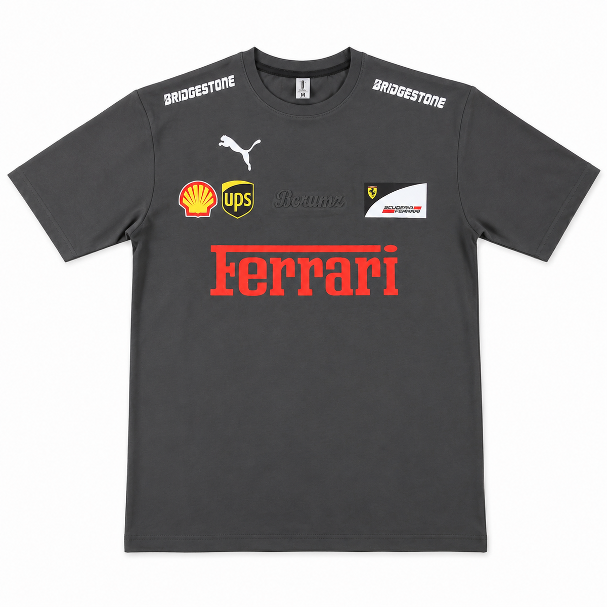 Grey Motorsport Graphic Drop-Shoulder T-Shirt