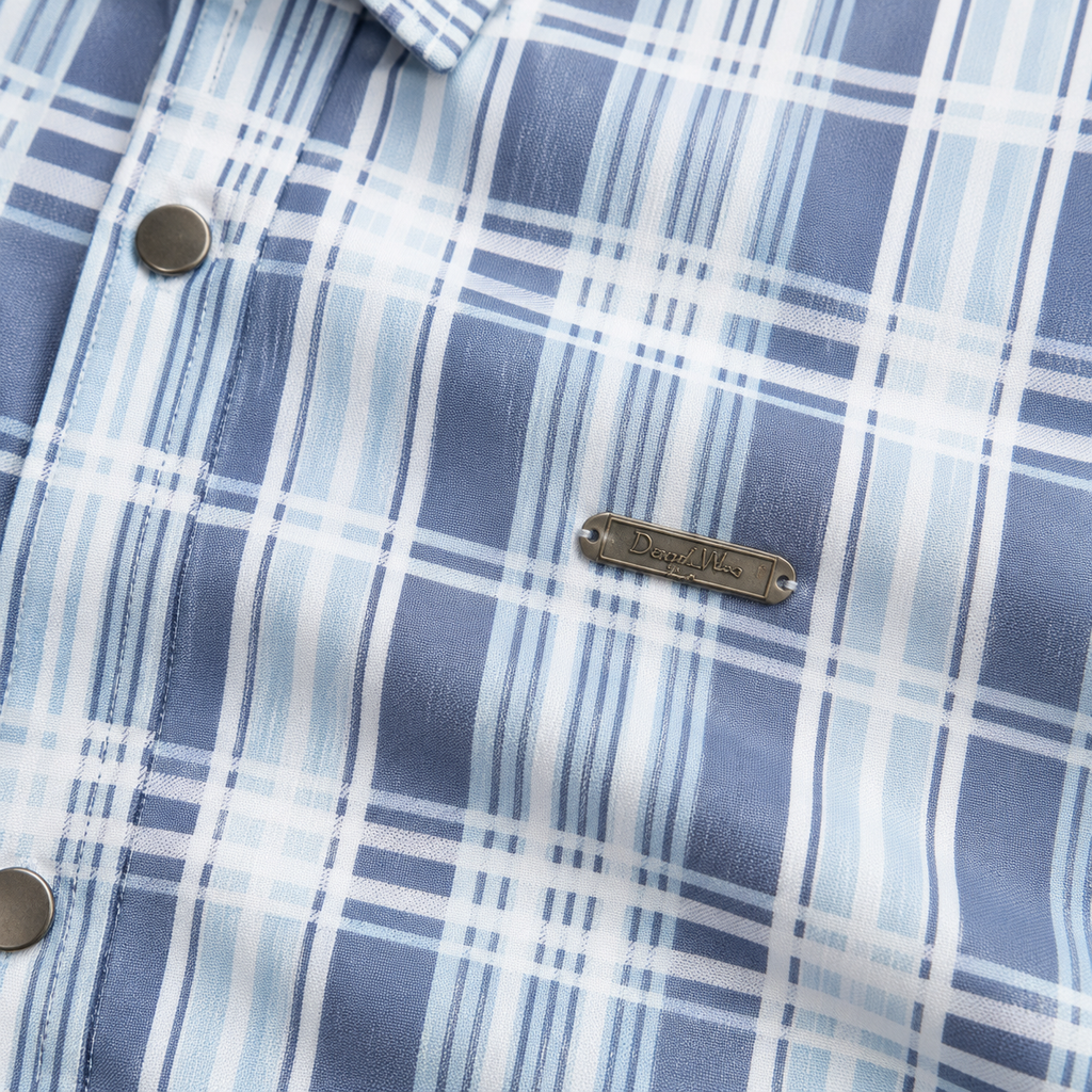 Ice Blue Heritage Check Full-Sleeve Shirt | Smart Fit