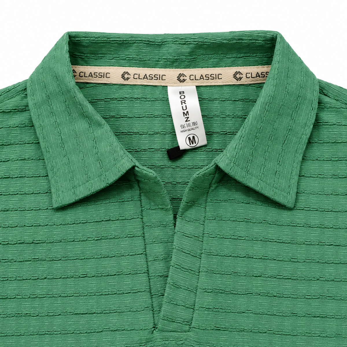 Jade Textured Knit Polo Full Sleeve Sweatshirt – Unisex