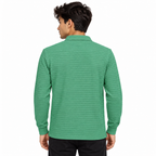 Jade Textured Knit Polo Full Sleeve Sweatshirt – Unisex