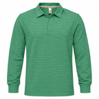 Jade Textured Knit Polo Full Sleeve Sweatshirt – Unisex