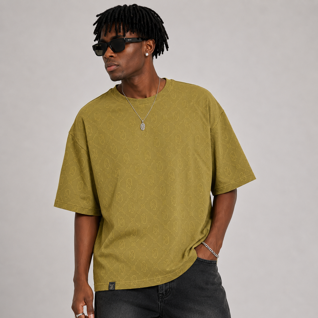 Jumper Baggy T-Shirt - Alphabet Embossed