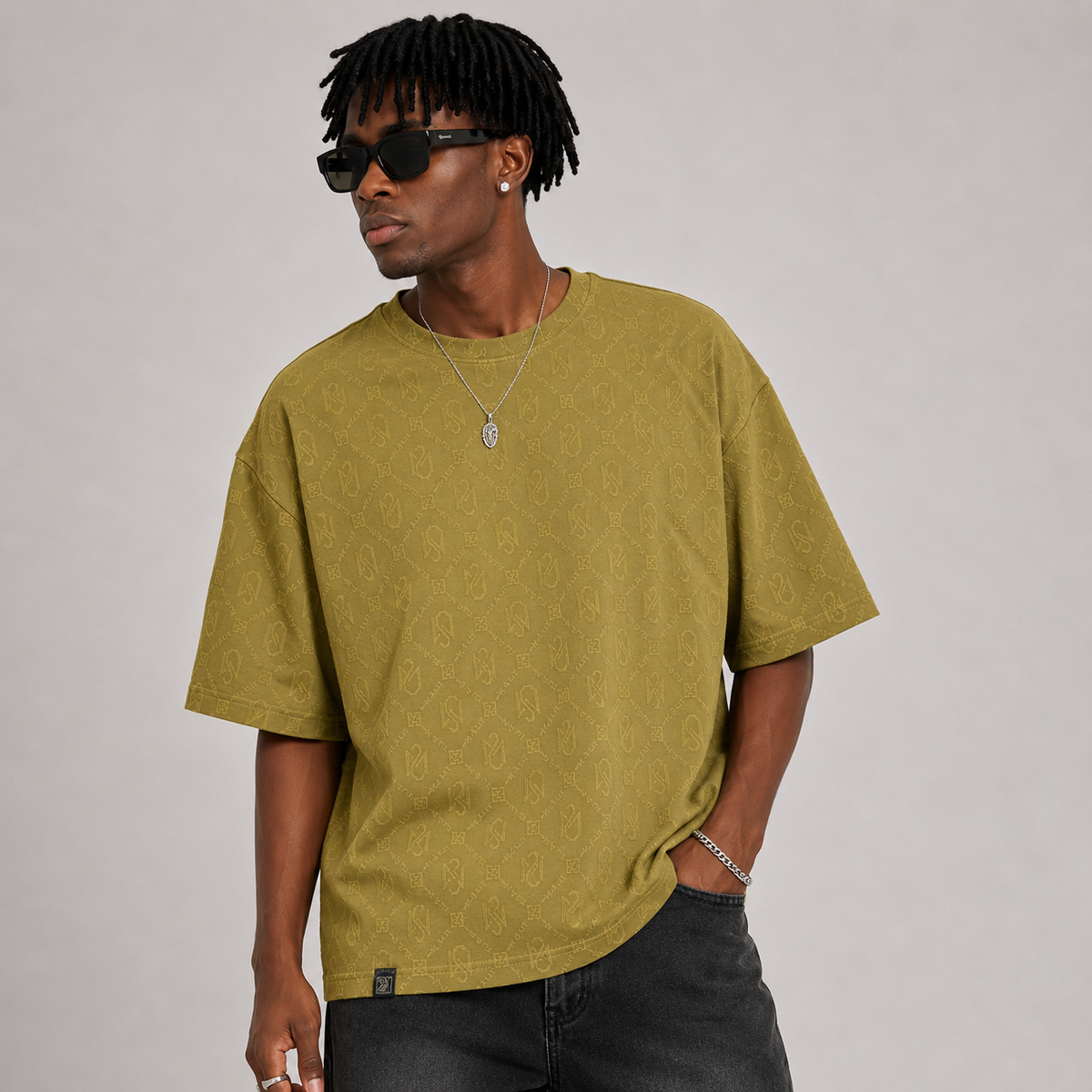Jumper Baggy T-Shirt - Alphabet Embossed